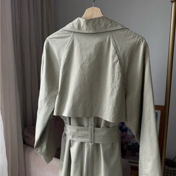 Mango Olive Light Trench Coat, S, Casual Chic - Picture 11 of 14